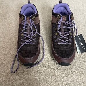 Vionic Women's Purple and Brown Lace-Up Sneakers